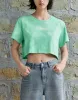 Printed Crew Neck Cropped T-Shirt sold by Urban Revivo