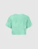 Printed Crew Neck Cropped T-Shirt sold by Urban Revivo