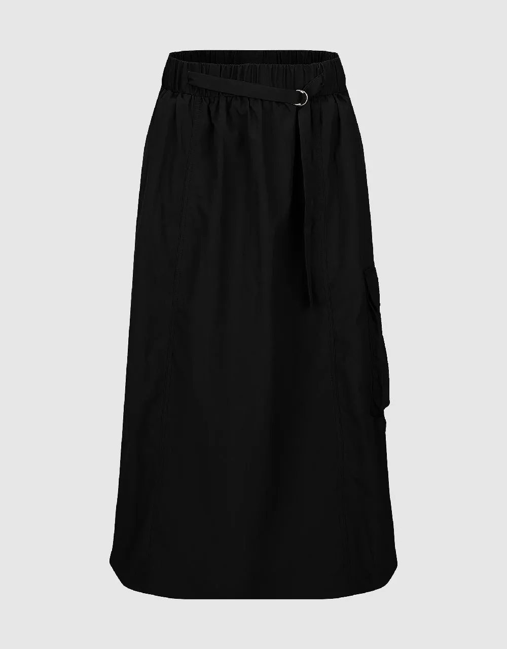 Elastic Waist Midi A-Line Skirt sold by Urban Revivo