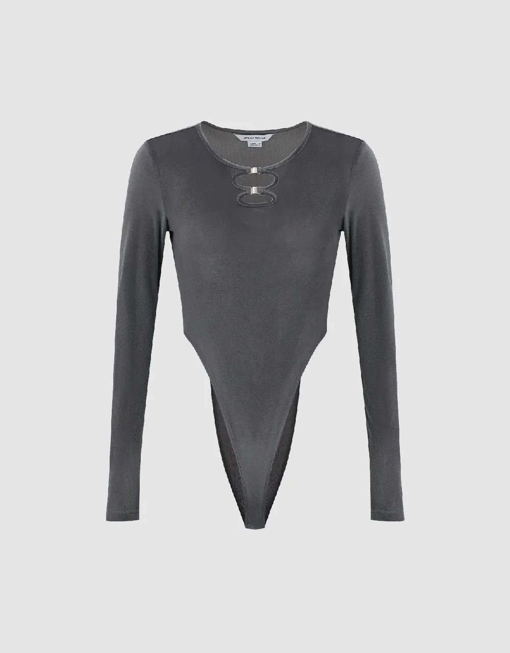 Cut-Out Crew Neck Skinny Bodysuit sold by Urban Revivo