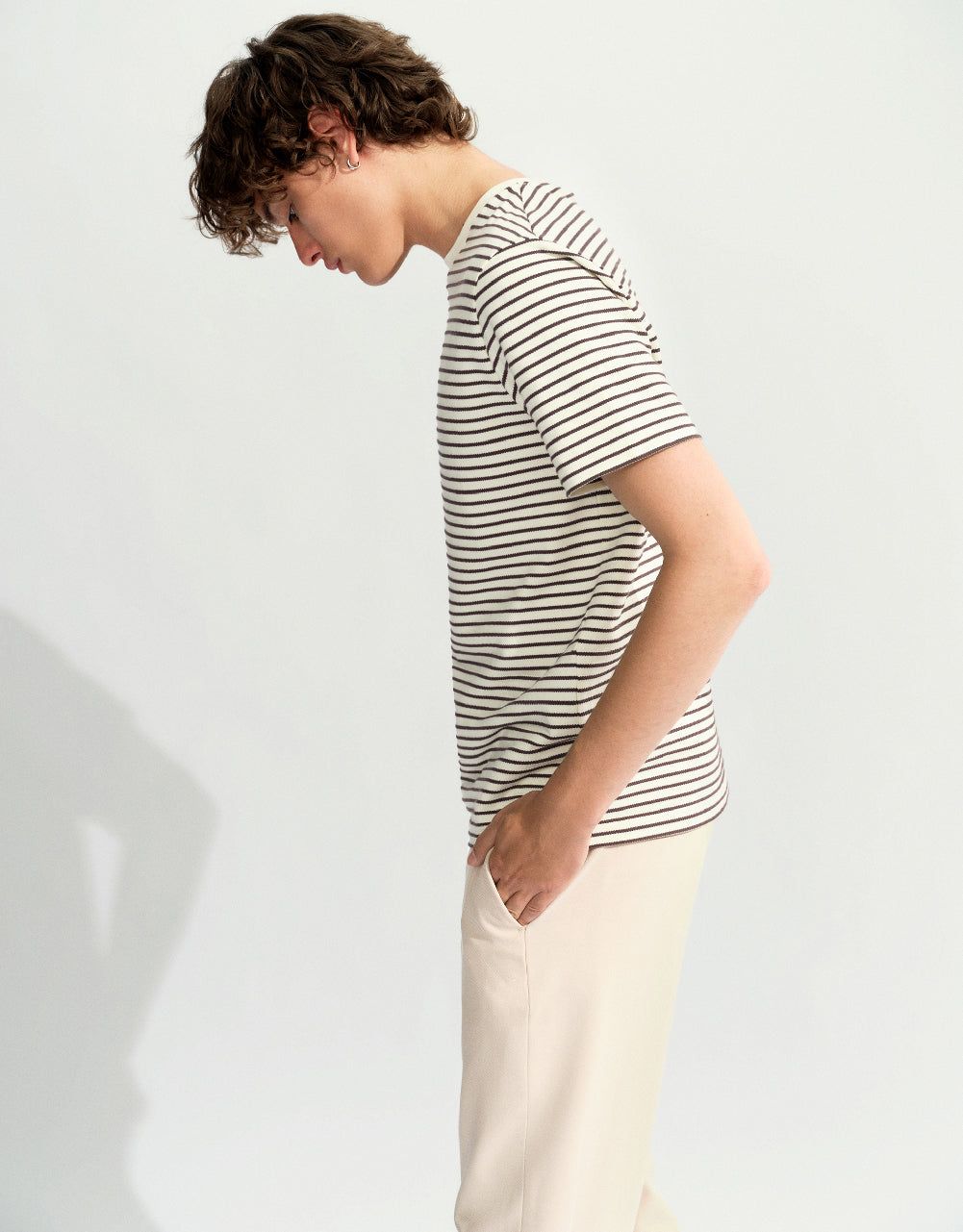 Striped Crew Neck T-Shirt sold by Urban Revivo product image thumbnail 3