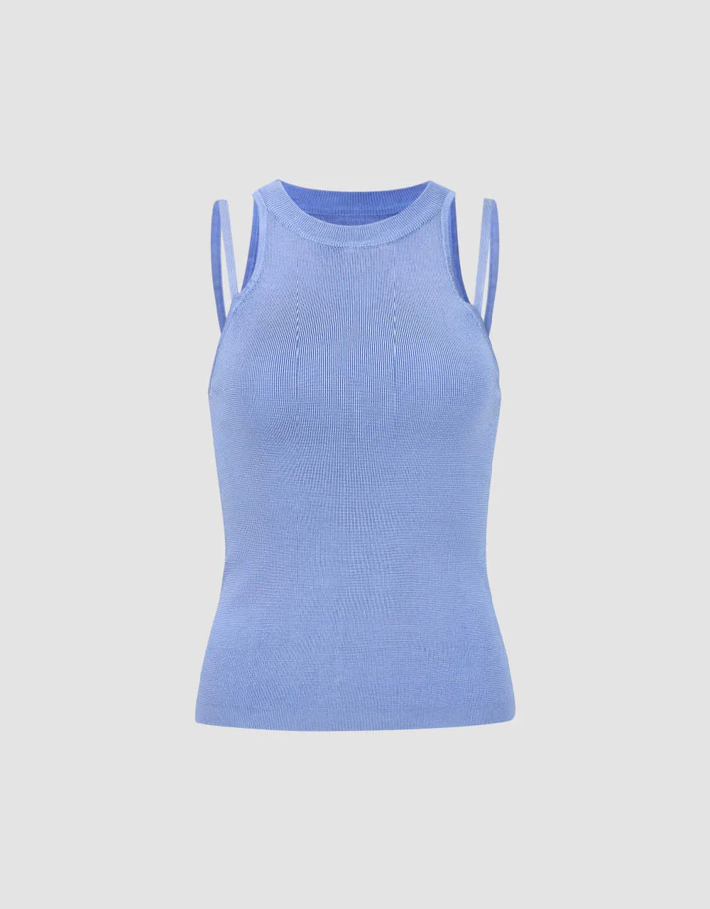 Skinny Crew Neck Knitted Tank Top sold by Urban Revivo product image thumbnail 2