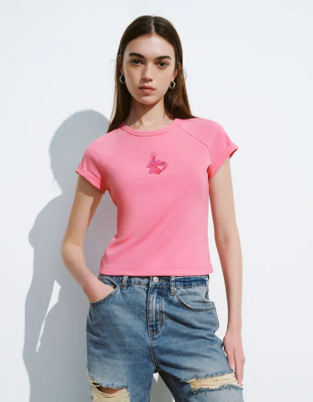 Crew Neck Skinny T-Shirt sold by Urban Revivo