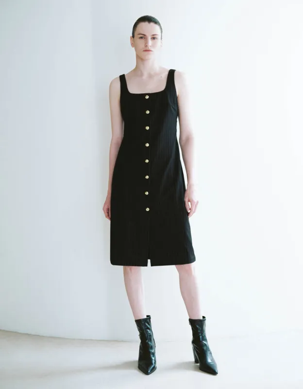 Sleeveless Square-Cut Collar Straight Dress made by Urban Revivo