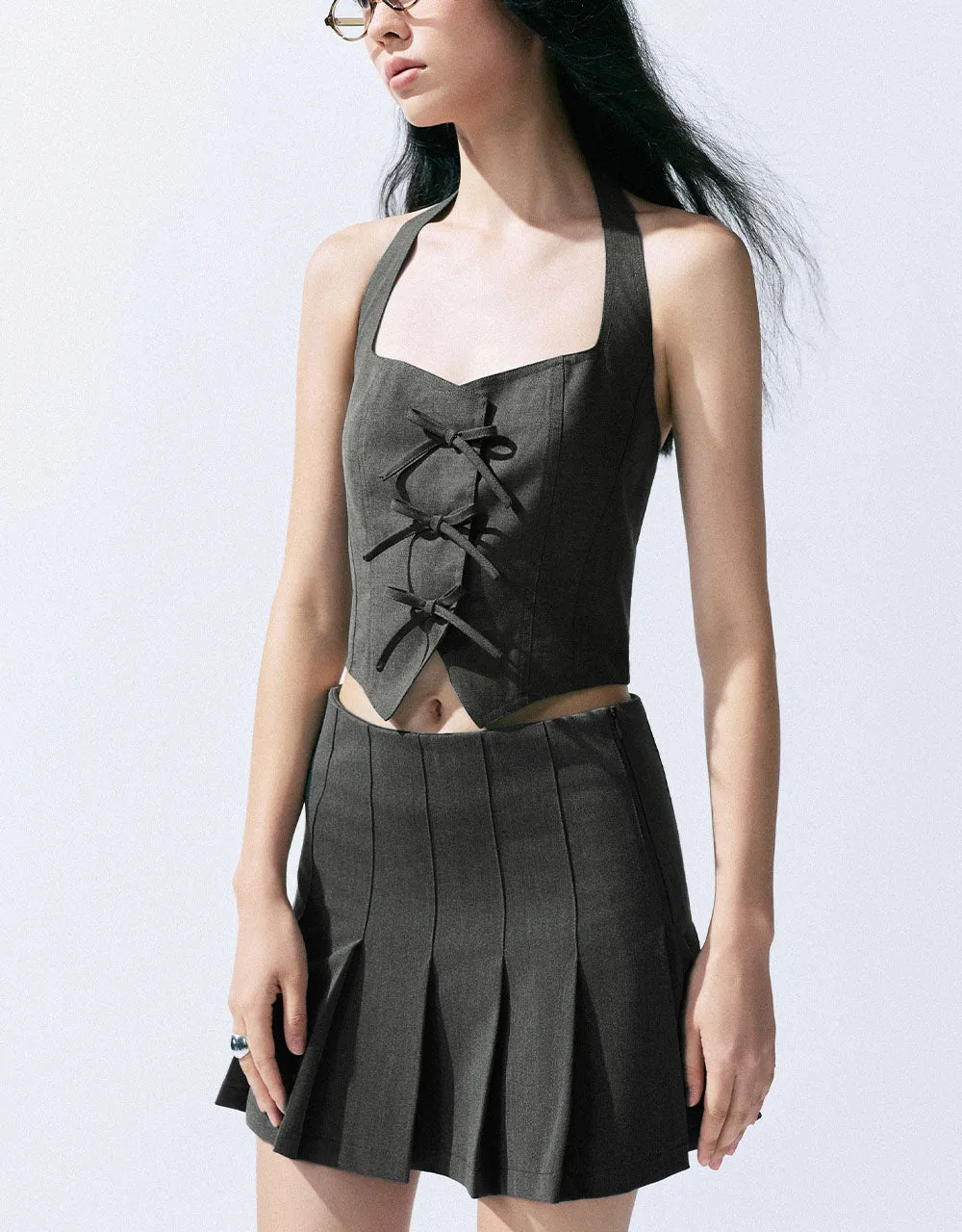 Sleeveless Halter Neck Shirt sold by Urban Revivo product image thumbnail 3