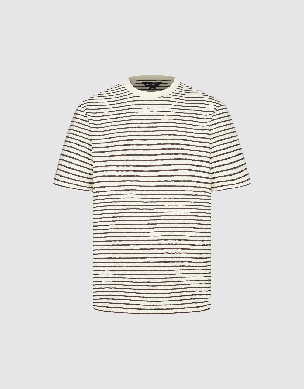 Striped Crew Neck T-Shirt sold by Urban Revivo product image thumbnail 2