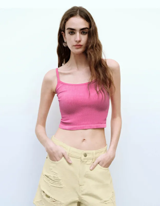 Skinny Knitted Cami Top sold by Urban Revivo