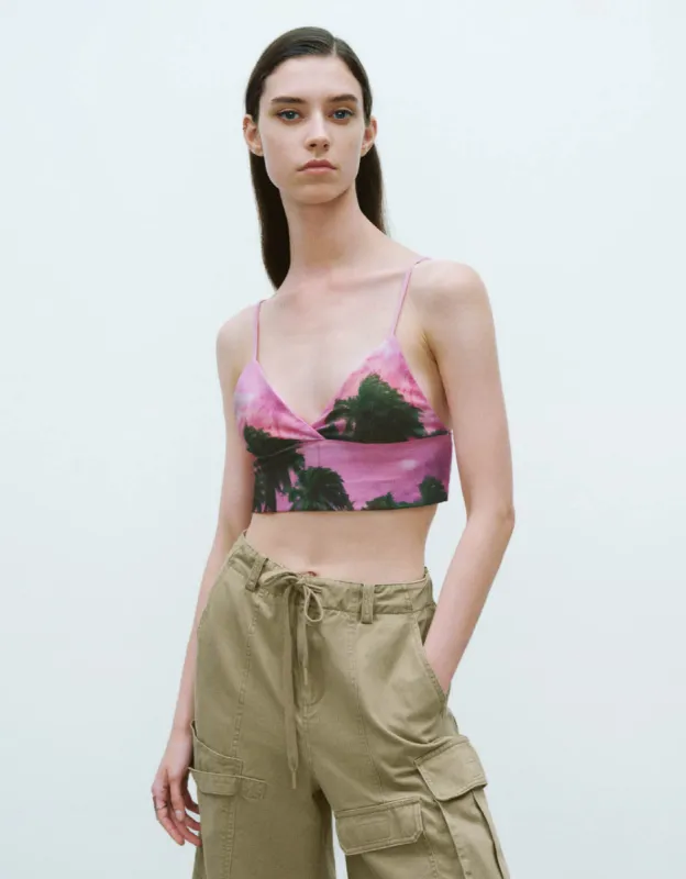 V-Neck Mini Knitted Cami Top sold by Urban Revivo