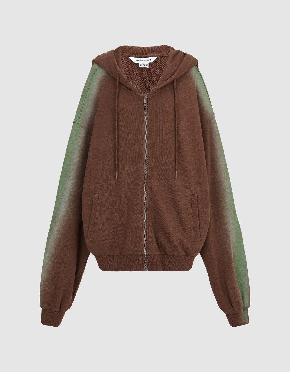 Zipper Front Hooded Jacket sold by Urban Revivo