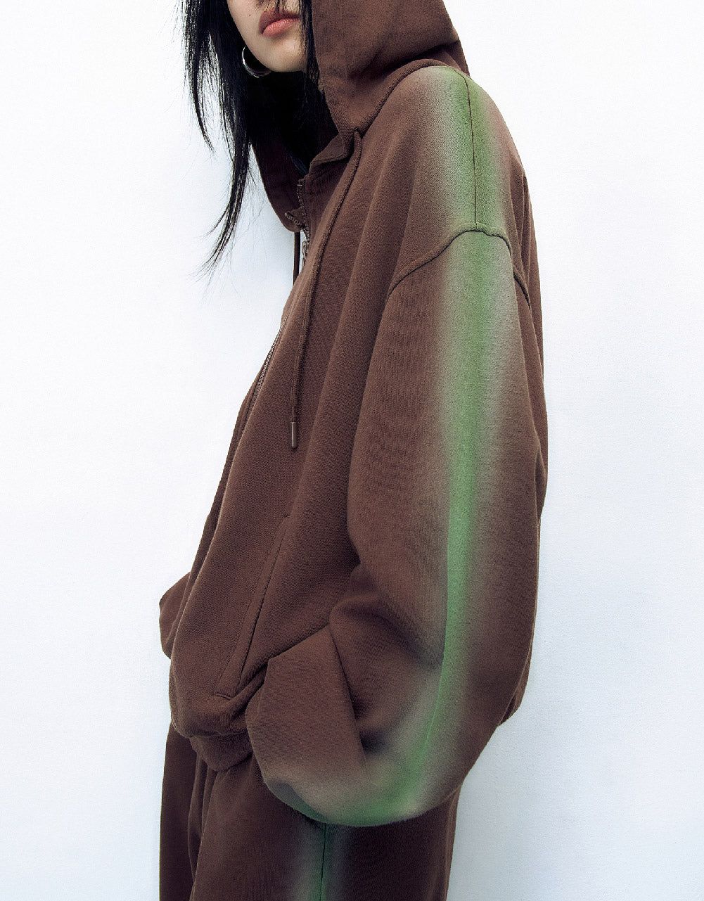 Zipper Front Hooded Jacket sold by Urban Revivo product image thumbnail 3