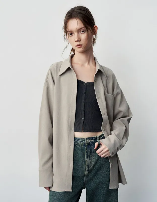 Button Up Straight Shirt sold by Urban Revivo