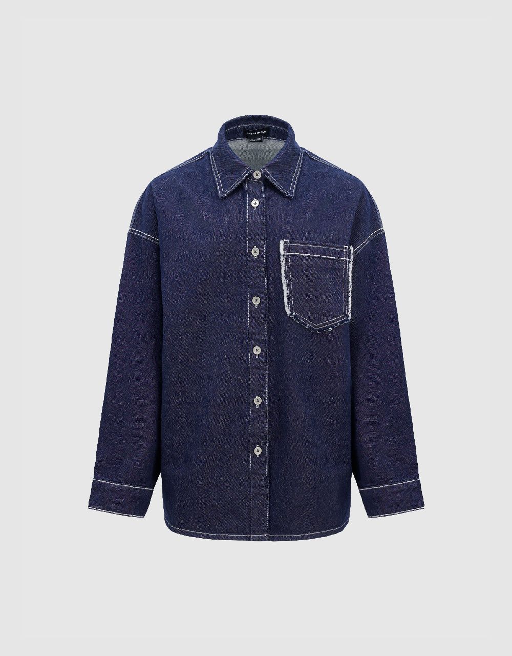 Drop Shoulder Sleeve Denim Shirt sold by Urban Revivo product image thumbnail 2