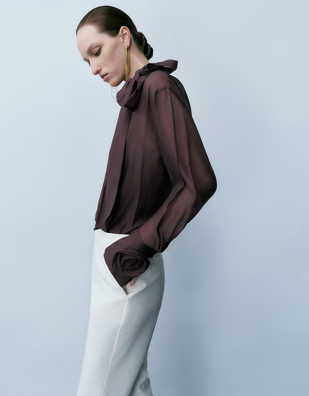 Stand Collar Overhead Shirt sold by Urban Revivo product image thumbnail 3