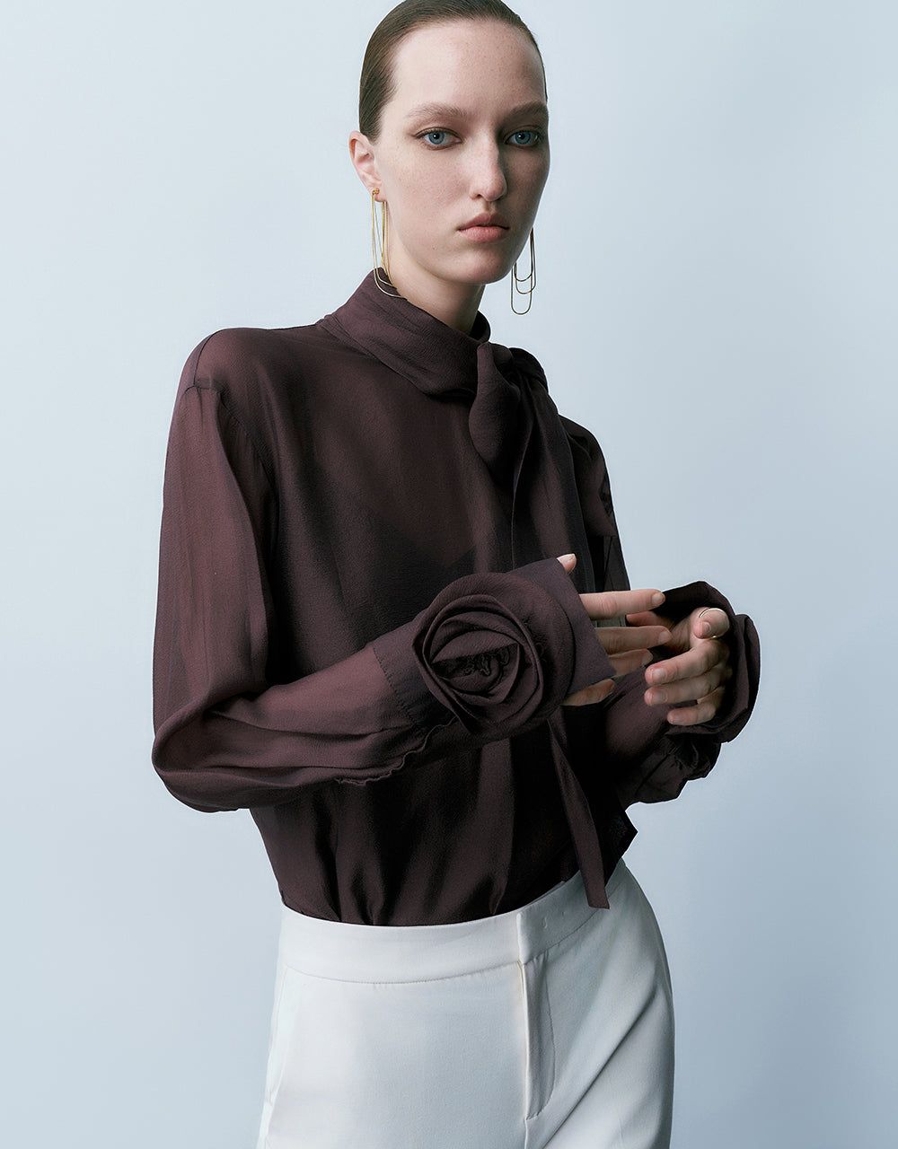 Stand Collar Overhead Shirt sold by Urban Revivo