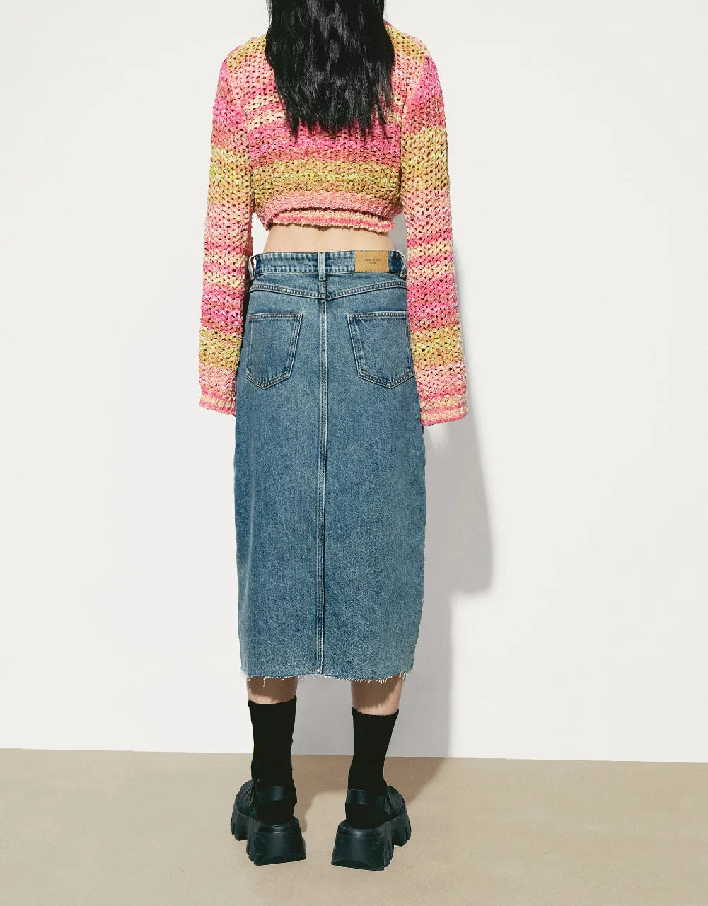 Tie Front Striped Knitted Cardigan sold by Urban Revivo product image thumbnail 4