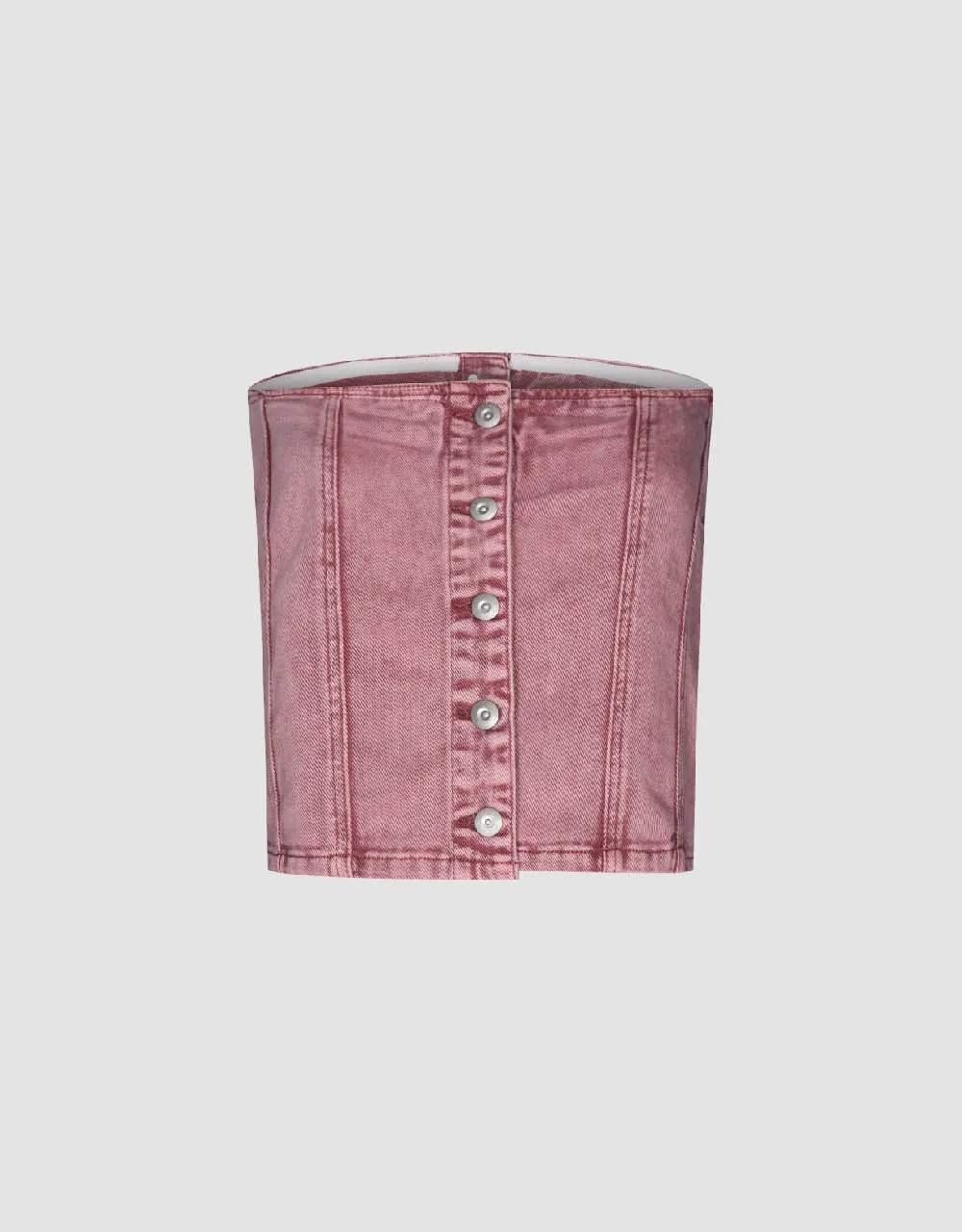 Off-Shoulder Denim Tube Top sold by Urban Revivo