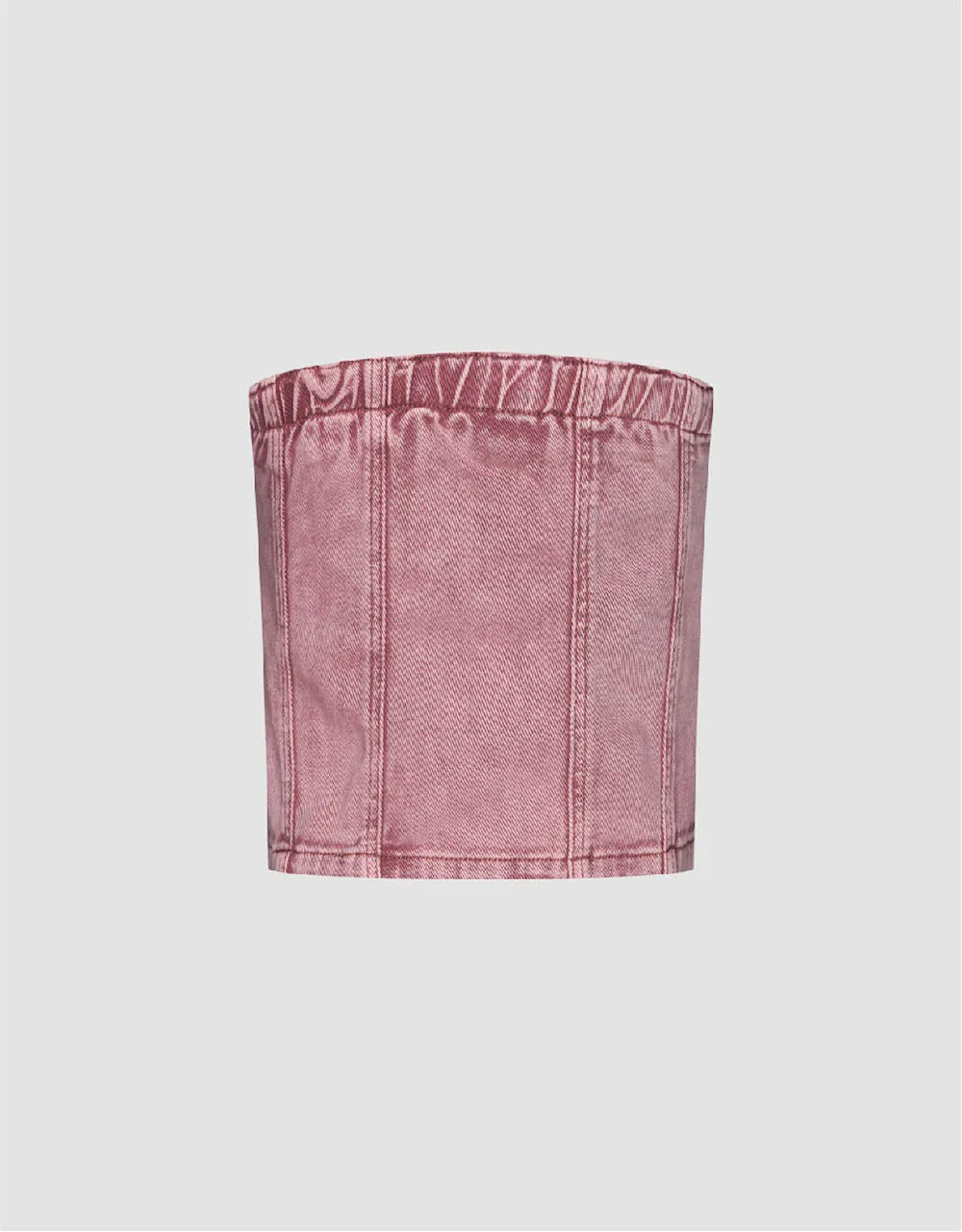 Off-Shoulder Denim Tube Top sold by Urban Revivo product image thumbnail 5