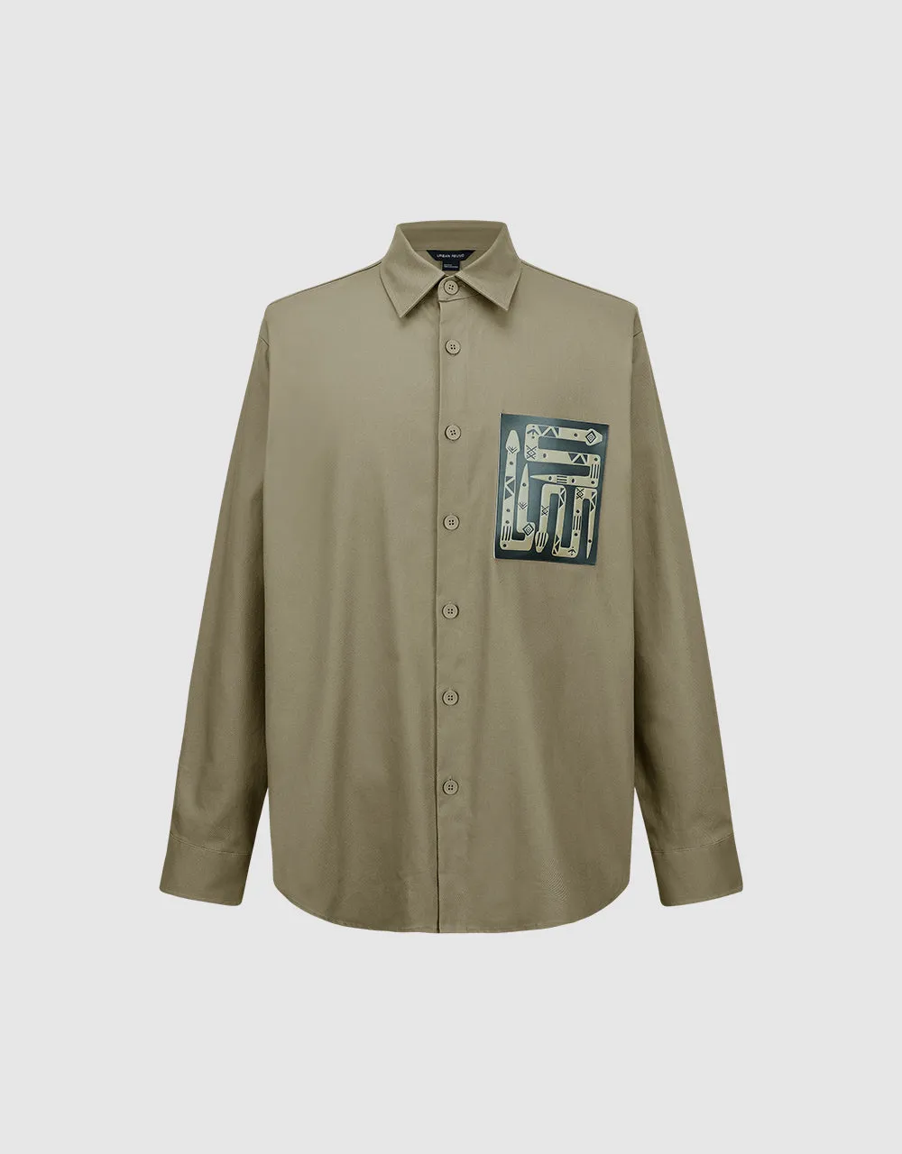 Printed Button Up Straight Shirt sold by Urban Revivo product image thumbnail 5