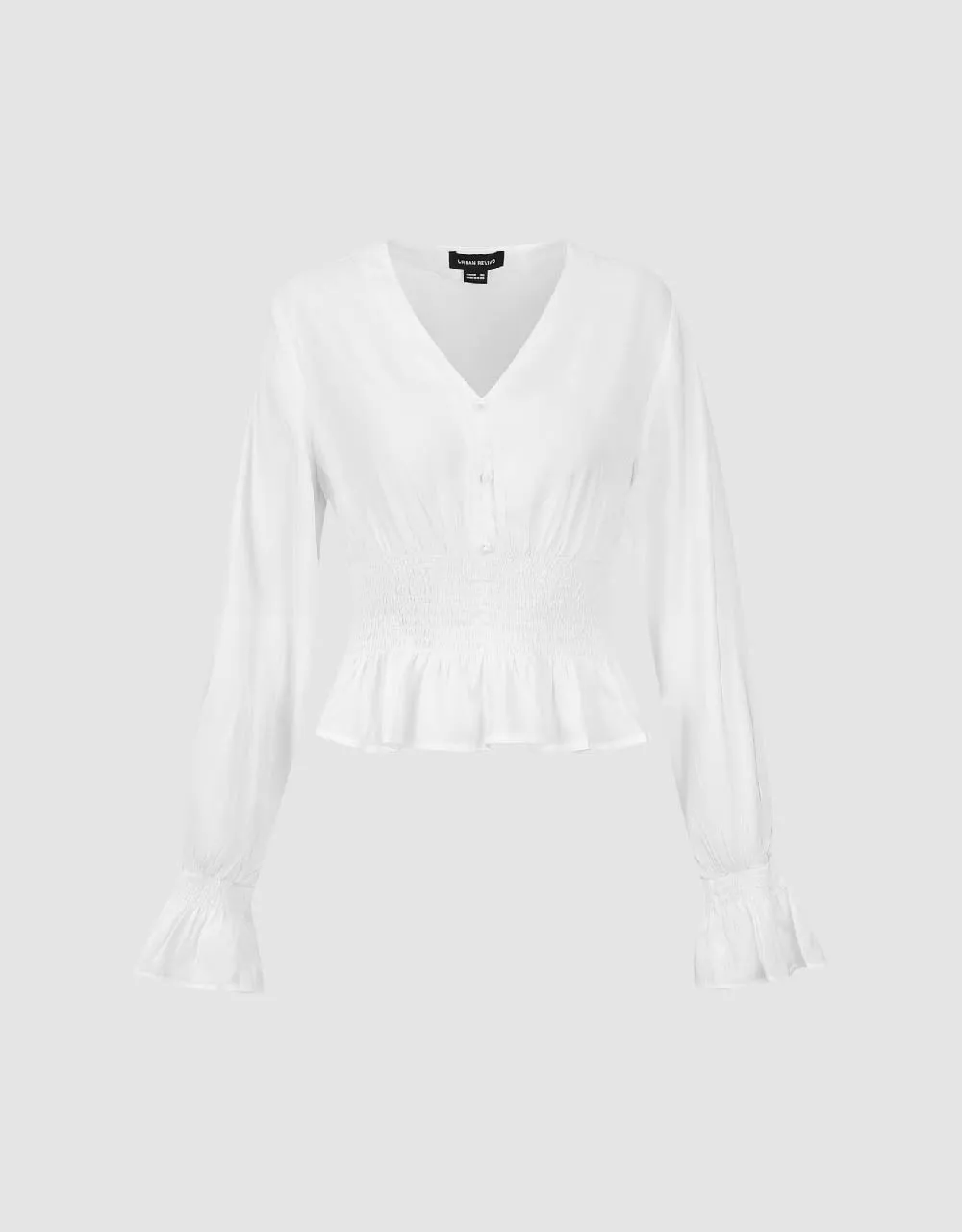 Chiffon V-Neck Overhead Shirt sold by Urban Revivo product image thumbnail 2