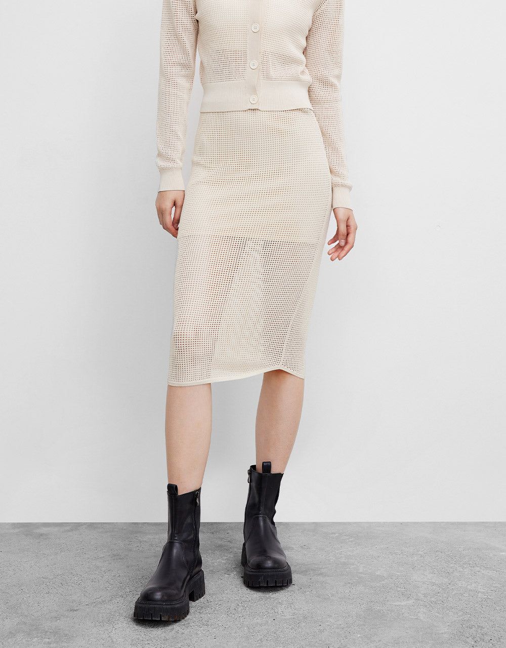Pointelle Knit Skirt sold by Urban Revivo product image thumbnail 2