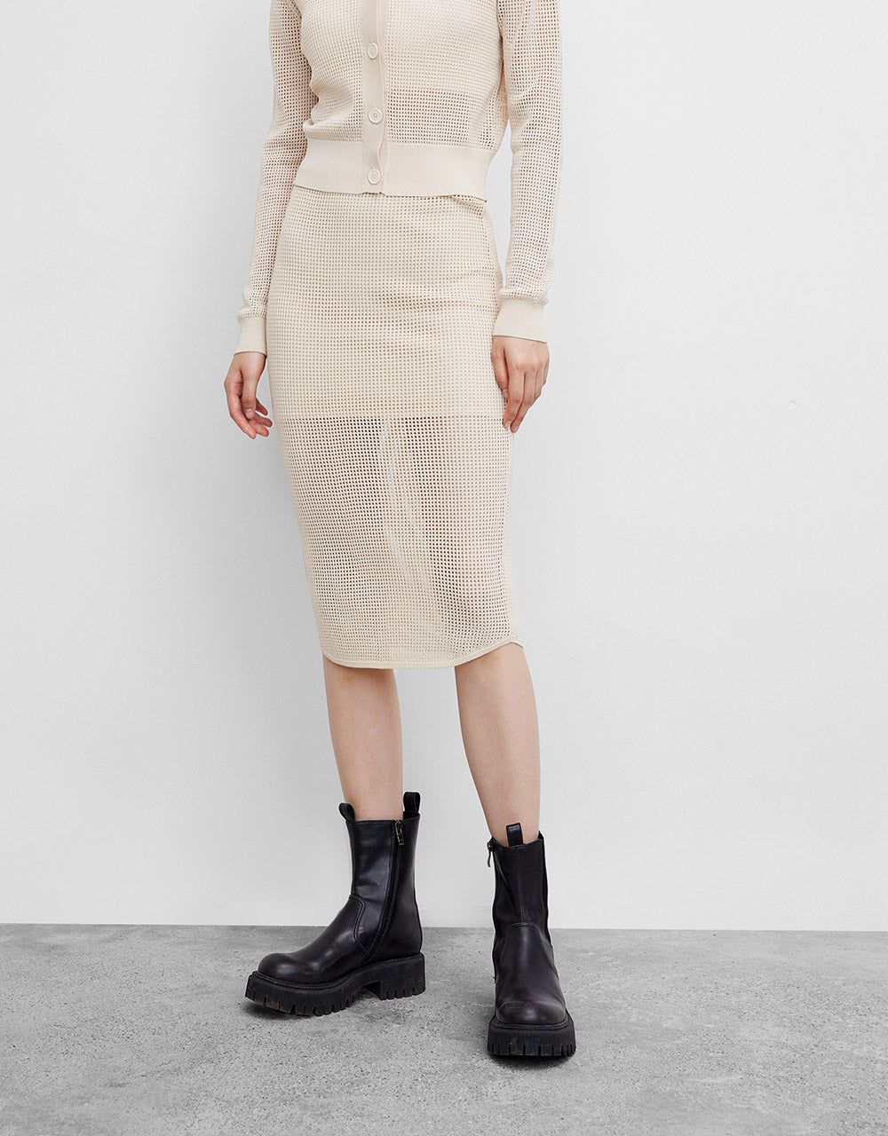 Pointelle Knit Skirt sold by Urban Revivo product image thumbnail 3