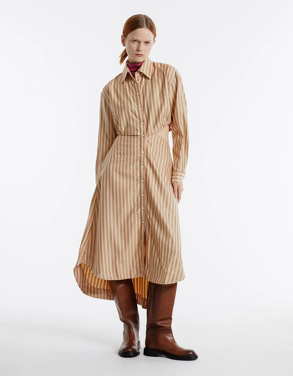 Cut Out Striped Midi Dress sold by Urban Revivo