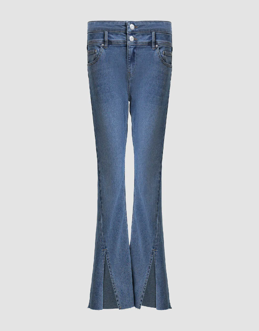 Split Hem Flare Jeans sold by Urban Revivo