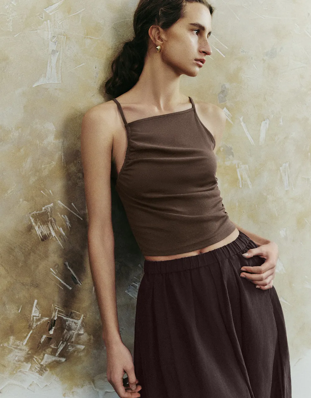 Ruched Off-Shoulder Cami Top sold by Urban Revivo product image thumbnail 3