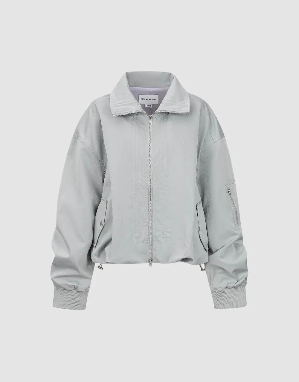 Zipper Front Drop Shoulder Sleeve Jacket sold by Urban Revivo product image thumbnail 2