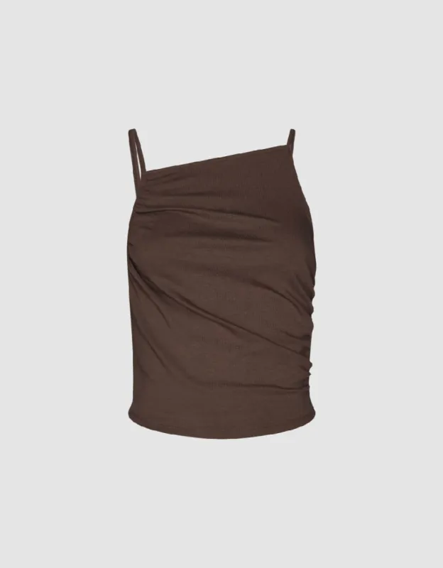 Ruched Off-Shoulder Cami Top sold by Urban Revivo