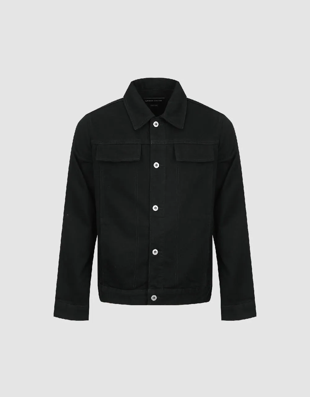 Button Up Straight Denim Shirt sold by Urban Revivo product image thumbnail 2