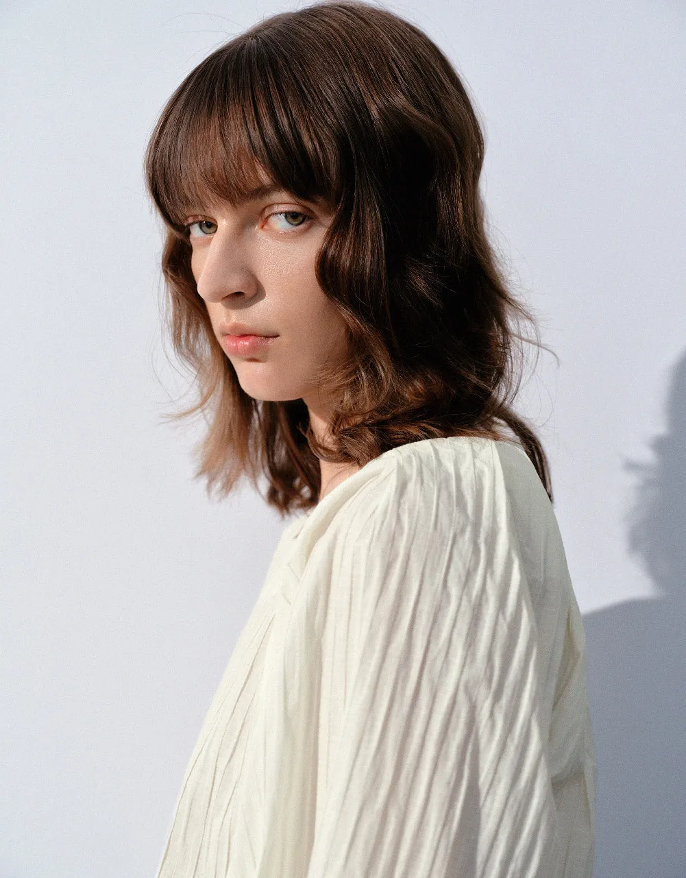 Shirred Raglan Sleeve Crew Neck Shirt sold by Urban Revivo product image thumbnail 5