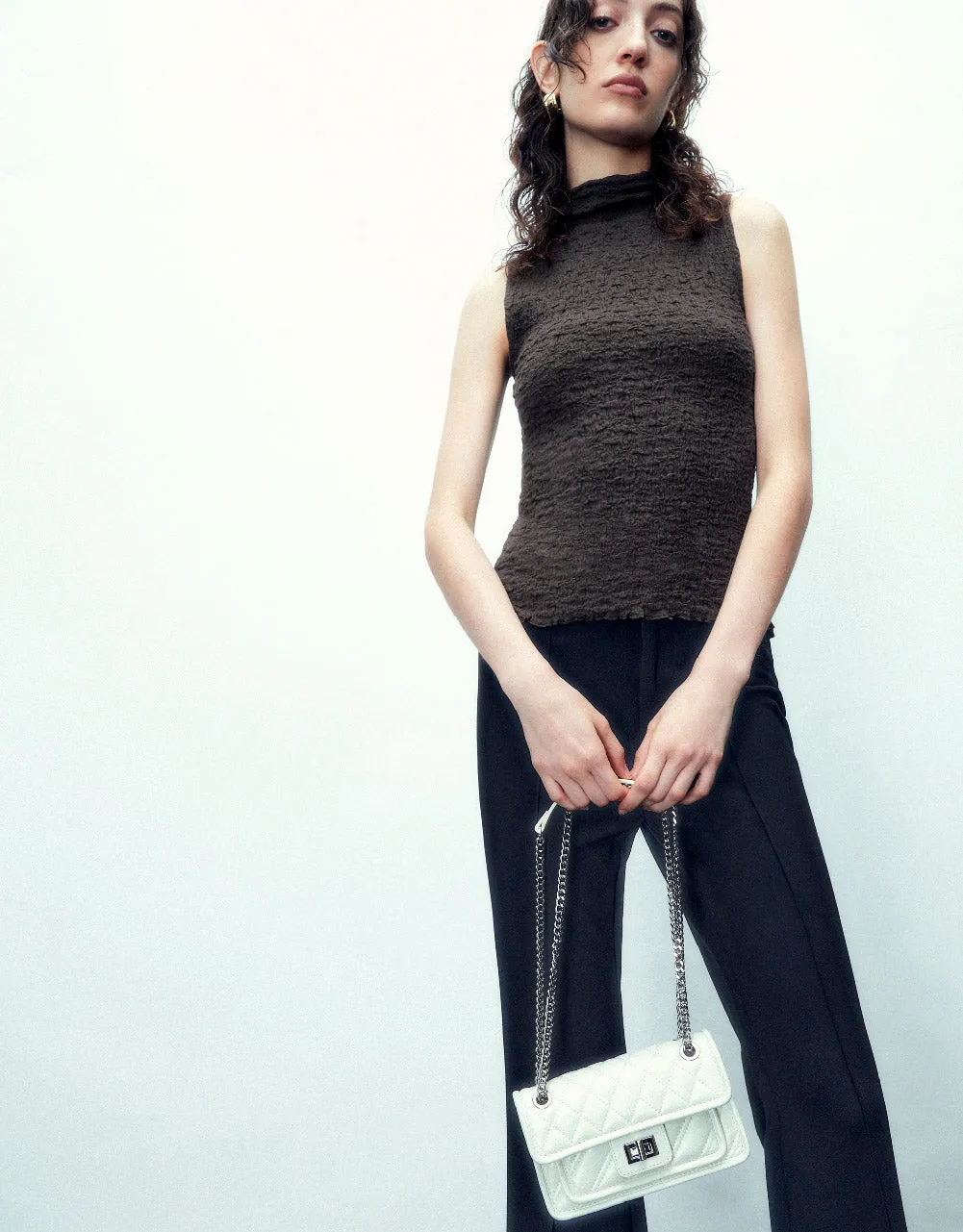 Crew Neck Knitted Tank Top sold by Urban Revivo product image thumbnail 3