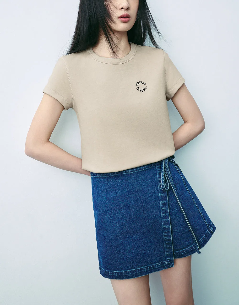 Embossed Crew Neck Regular T-Shirt sold by Urban Revivo product image thumbnail 3