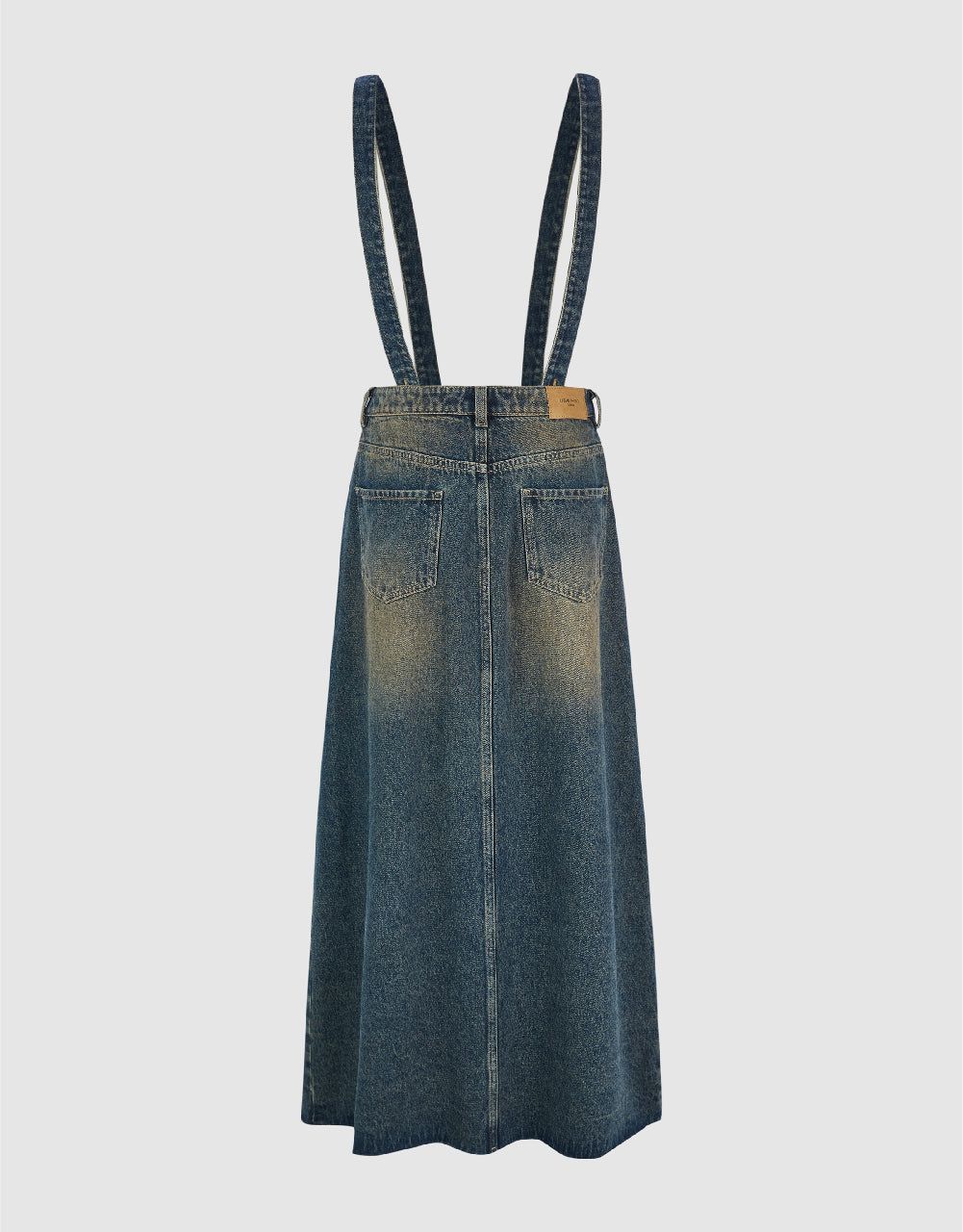 Split Hem Midi A-Line Denim Skirt sold by Urban Revivo product image thumbnail 3