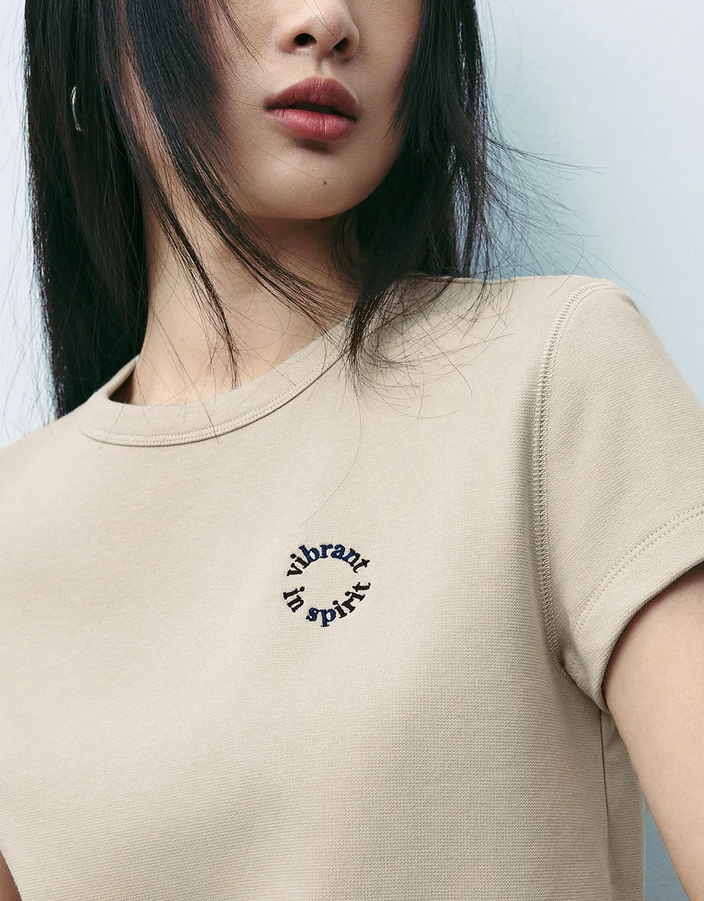 Embossed Crew Neck Regular T-Shirt sold by Urban Revivo product image thumbnail 4