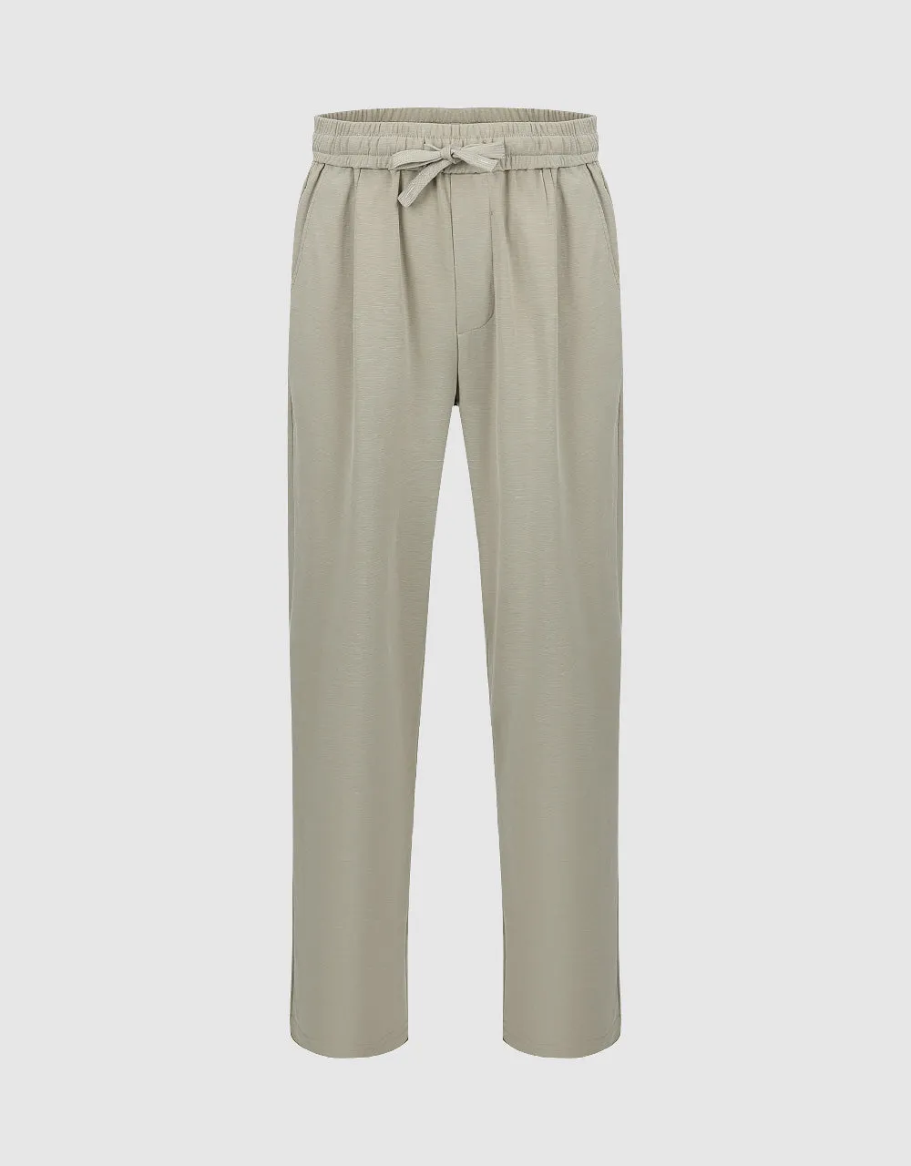 Drawstring Waist Knitted Straight Pants sold by Urban Revivo