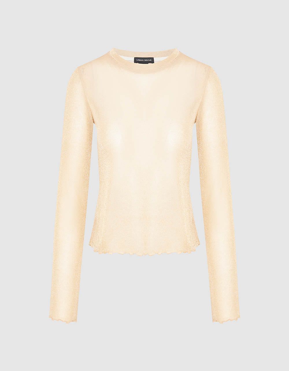 Lettuce Trim Stand Collar Skinny T-Shirt sold by Urban Revivo product image thumbnail 5