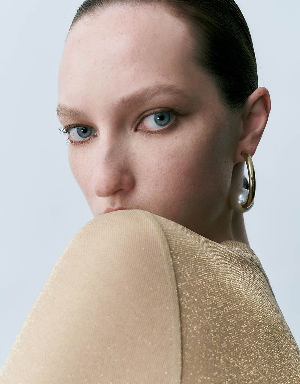 Lettuce Trim Stand Collar Skinny T-Shirt sold by Urban Revivo product image thumbnail 4