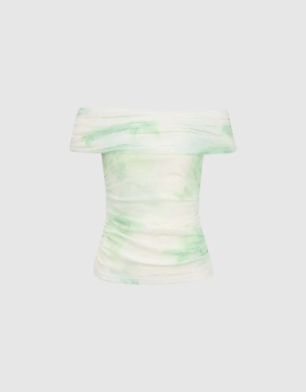 Printed Off-Shoulder Skinny T-Shirt sold by Urban Revivo product image thumbnail 2
