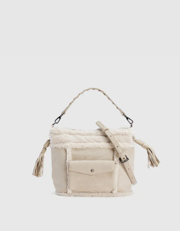 Furry Trim Shoulder Bag sold by Urban Revivo
