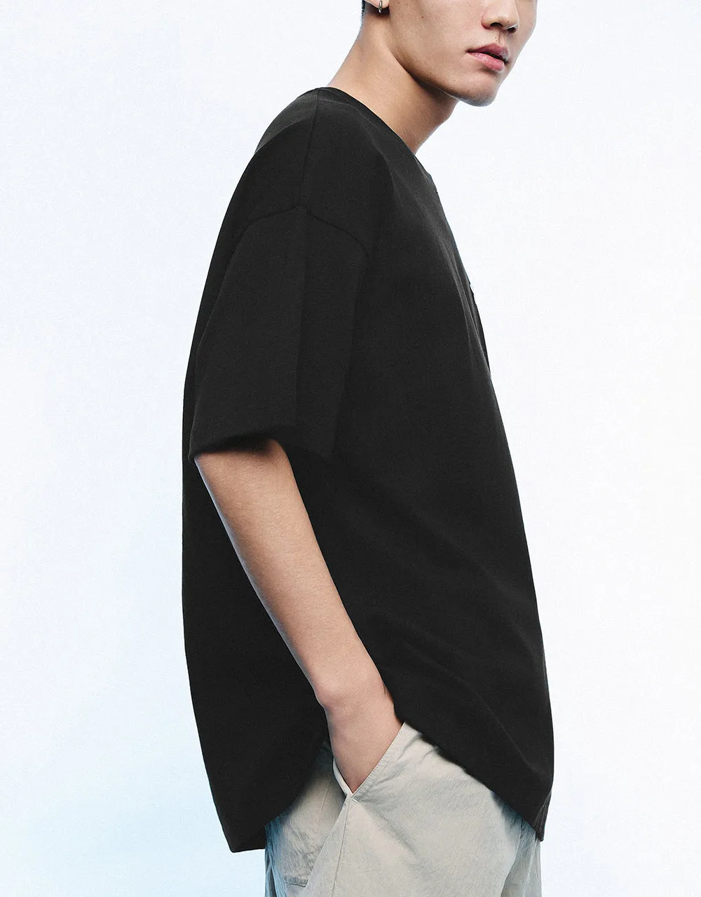 Printed Crew Neck Loose T-Shirt sold by Urban Revivo product image thumbnail 3