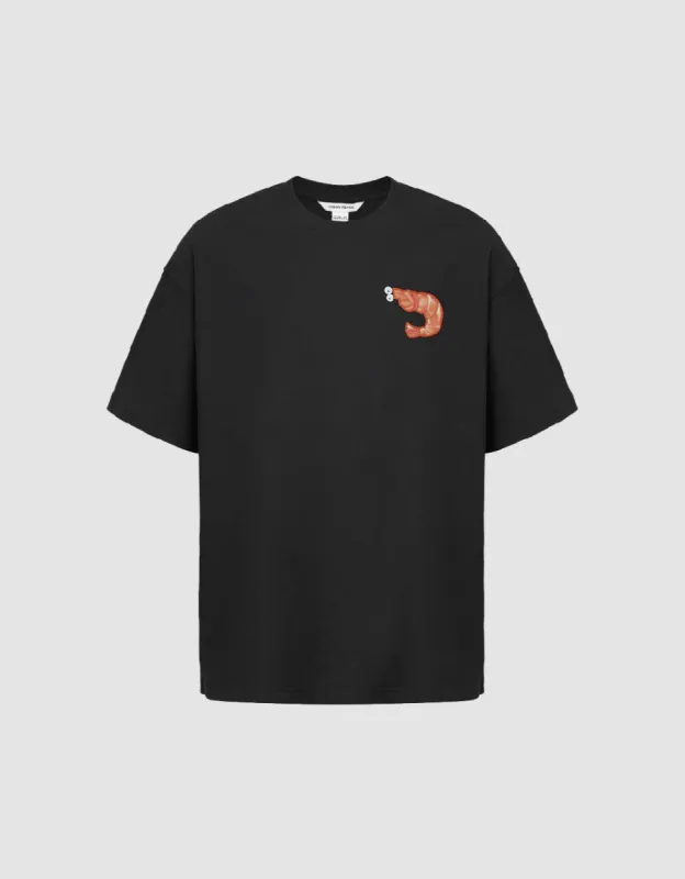 Printed Crew Neck Loose T-Shirt sold by Urban Revivo