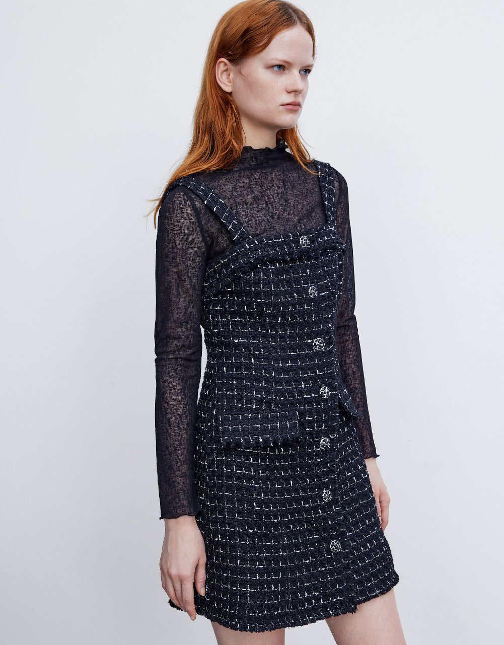 Tweed Sleeveless Straight Dress sold by Urban Revivo product image thumbnail 3