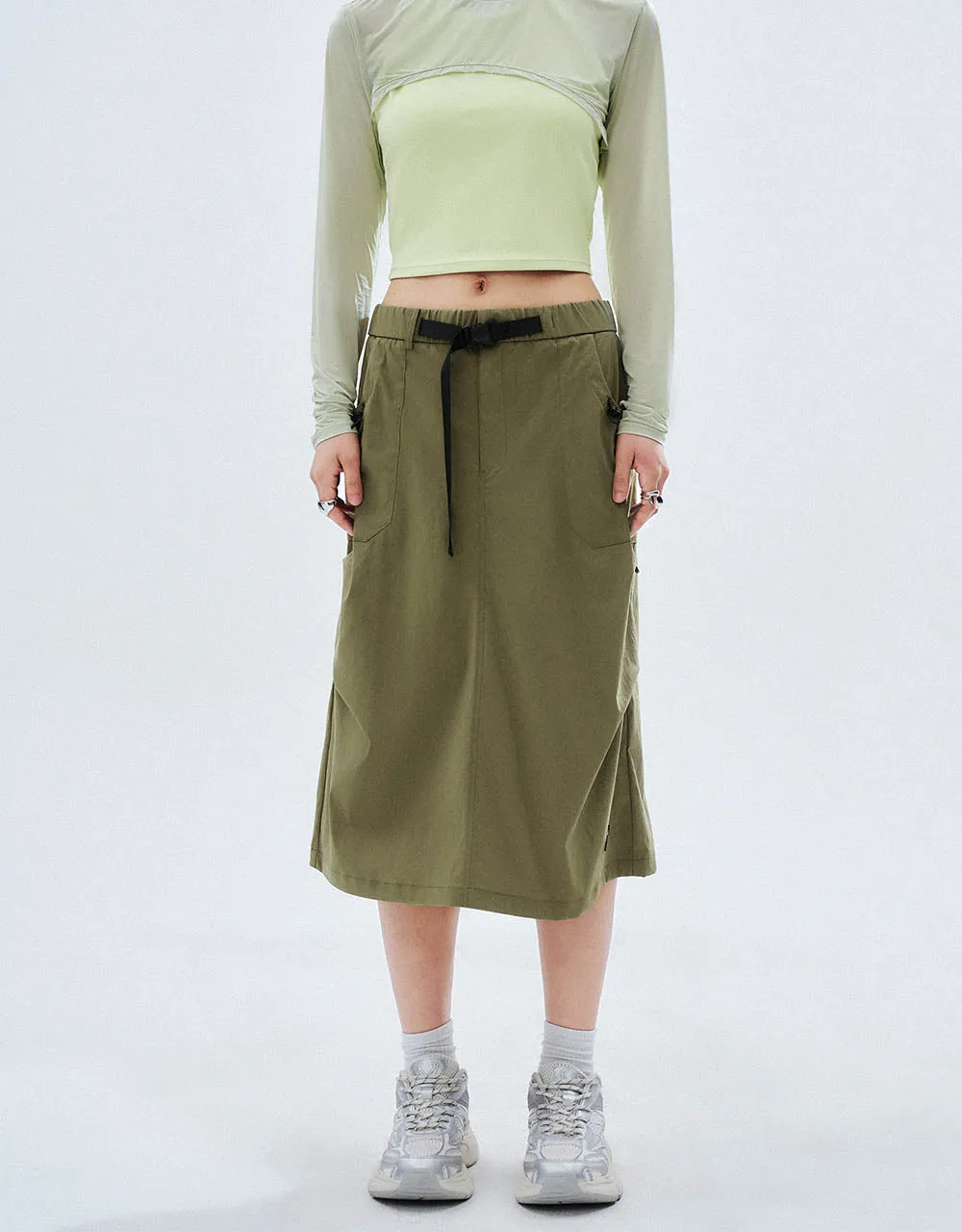 Midi Straight Skirt With Belt sold by Urban Revivo product image thumbnail 2