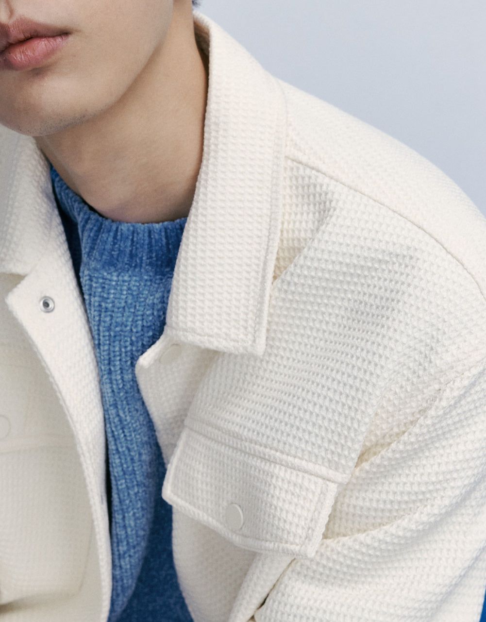 Embossed Checker Pockets Detail Jacket sold by Urban Revivo product image thumbnail 5
