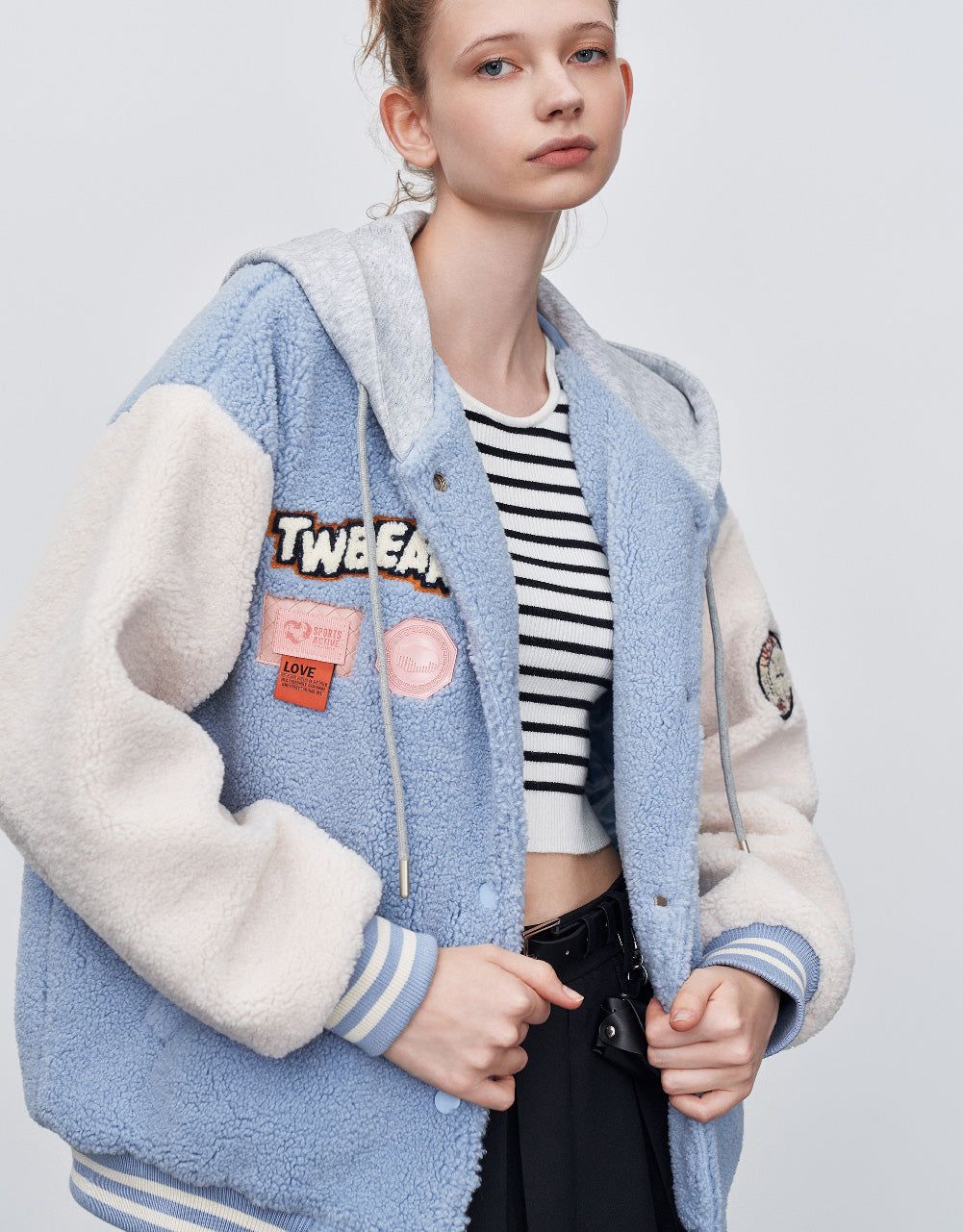 Hooded Teddy Jacket sold by Urban Revivo product image thumbnail 3