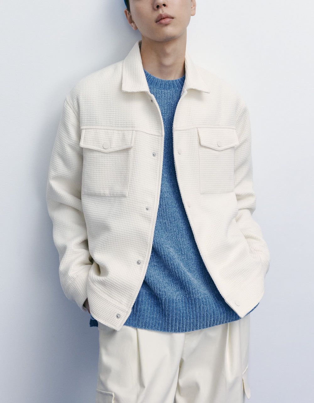 Embossed Checker Pockets Detail Jacket sold by Urban Revivo product image thumbnail 2