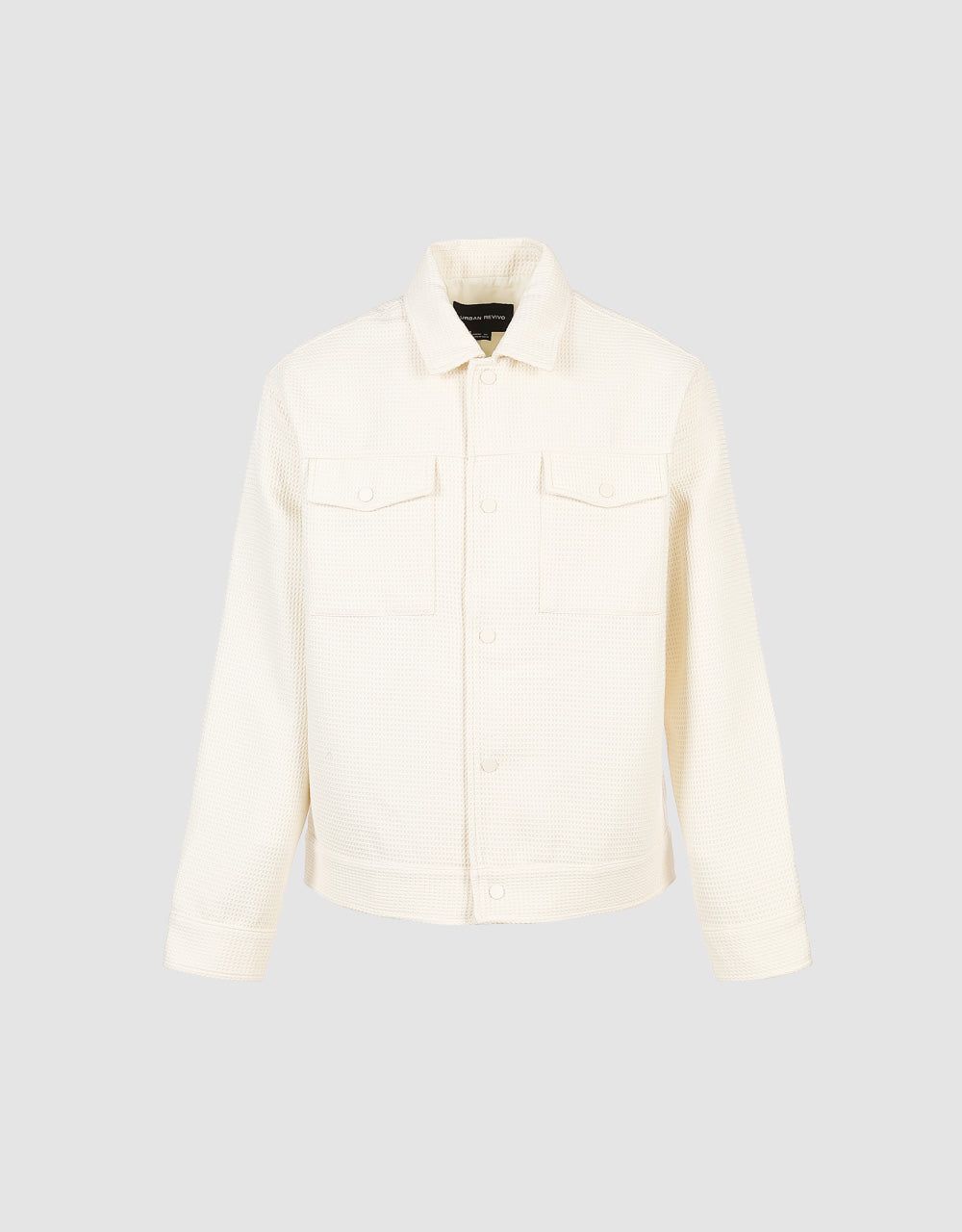 Embossed Checker Pockets Detail Jacket sold by Urban Revivo
