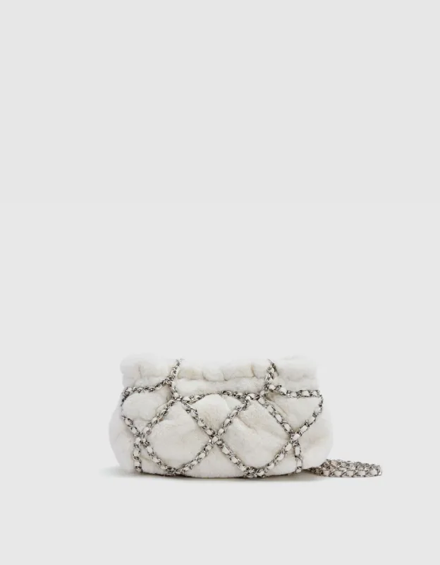 Furry Chained Shoulder Bag sold by Urban Revivo